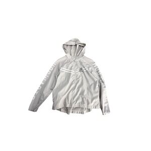 Harry Potter Jacket Juniors XS Gray Hogwarts Crest Hooded‎ 1/2 Zip Windbreaker